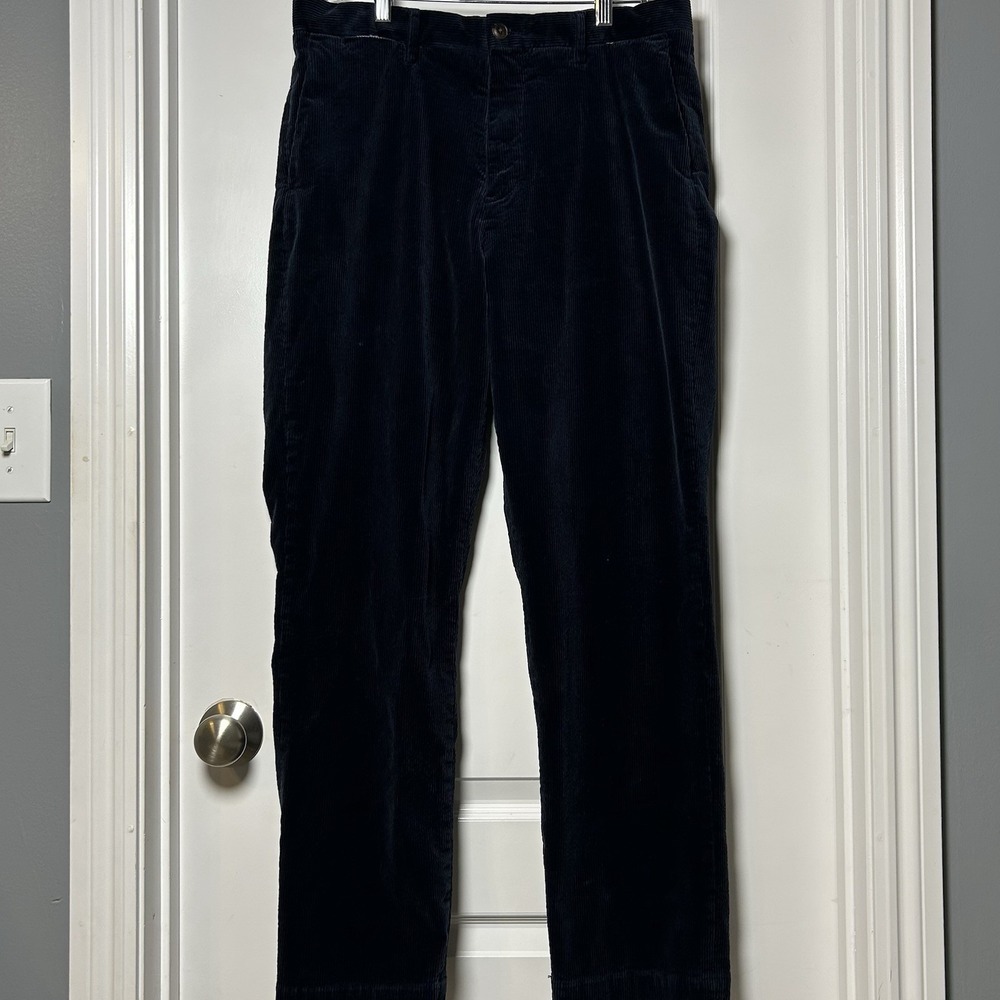 Polo Ralph Lauren Dark Navy Blue Cotton Blend Stretch Classic Fit Corduroy Pants